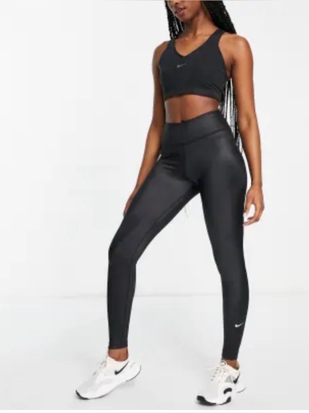 NWOT Nike Black Leggings with Small White Swoosh